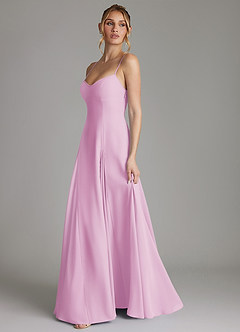 Azazie Imani Bridesmaid Dresses Candy Pink A-Line Sweetheart Neckline Chiffon Dress image5