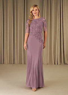 Azazie Ivanna Mother of the Bride Dresses Dusty Rose Mermaid Lace Dress image1