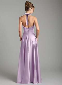 Azazie Tenaya At-home Try On Dresses Dusty Sage A-Line Sweetheart Neckline Stretch Satin Dress image7