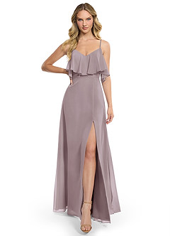Azazie Jean Bridesmaid Dresses Dusk A-Line Chiffon Convertible Dress image1