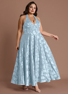 Isabeau Powder Blue Midi Dress image7