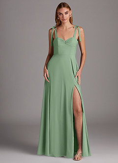 Azazie Marin Final Sale Black A-Line Sweetheart Neckline Stretch Chiffon Dress image2