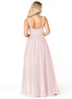 Azazie Chanel Bridesmaid Dresses Blushing Pink A-Line Pleated Chiffon Dress image2