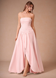 Elysia Strawberry Pink Pleated Gown image5