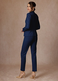 front Whitney Blue Structured Stretch Blazer