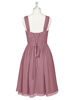Azazie Angie Bridesmaid Dresses Vintage Mauve A-Line Corset Chiffon Dress image8