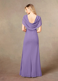 Azazie Luisa Mother of the Bride Dresses Tahiti Mermaid V-Neck Pleated Mesh Dress image2