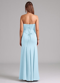 Azazie Ximena Bridesmaid Dresses Sky Blue Mermaid Corset Stretch Satin Convertible Dress image6