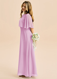 Azazie Maris Junior Linia A Szyfon Długość podłogi Młodsza druhna Sukienka image3