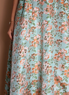 Maxi jurk Lara Sky Blue Floral image6