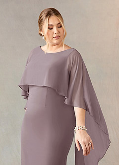 Azazie Dion Mother of the Bride Dresses Dusk Sheath Scoop Stretch Crepe Dress image12