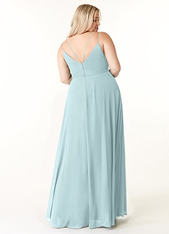 Azazie Janine Bridesmaid Dresses Mist A-Line V-Neck Chiffon Dress image7