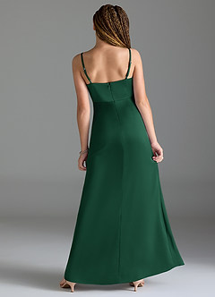 Azazie Maci Junior Klä av Sjöjungfru i Stretch Satin Plisserad image2