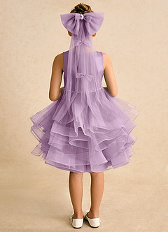 Azazie Tinie Blumenmädchenkleider Ballkleid Schleifen Tüll Kleid Blauregen image6