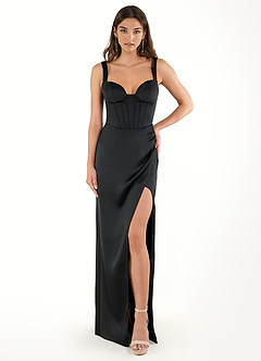 Nairi Black Corset Maxi Dress image3