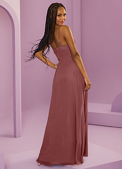 Barbie ♥ Azazie 신부 들러리 드레스 크리스탈 리본 V넥 A라인 드레스 image6