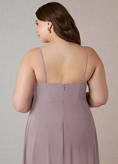 Azazie Emerald Bridesmaid Dresses Dusk A-Line Ruffled Chiffon Dress image10