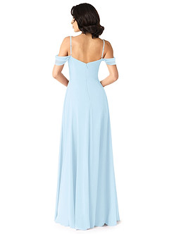 Azazie Tancie Bridesmaid Dresses Sky Blue A-Line Off the Shoulder Chiffon Convertible Dress image2