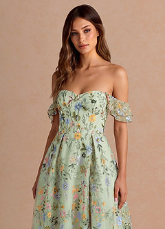 Abito Midi Verde Chiaro Denisse image4