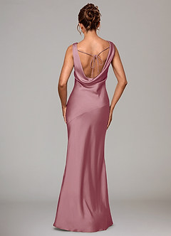 Azazie Rylina Bridesmaid Dresses Vintage Mauve Mermaid Stretch Satin Dress image4