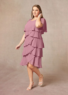 Azazie Rita Mother of the Bride Dresses Vintage Mauve A-Line Scoop Beaded Chiffon Dress image8