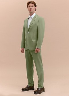 front James Pistachio Structured Stretch Suit