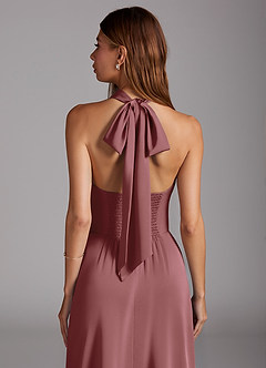 Azazie Myra Brautjungfernkleider A-Linie Seitliche Cut-Outs Stretch-Satin Kleid Amethyst image2
