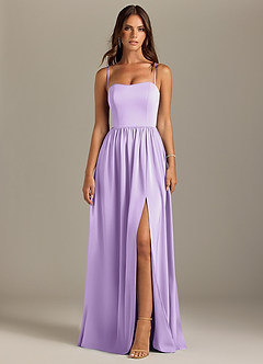 Azazie Calianna Bridesmaid Dresses Lilac A-Line Off the Shoulder Stretch Satin Convertible Dress image9