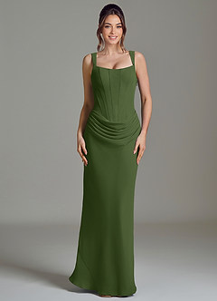 Azazie Niamh Suknie dla druhen Syrena Gorset Szyfon Do ziemi Sukienka image3