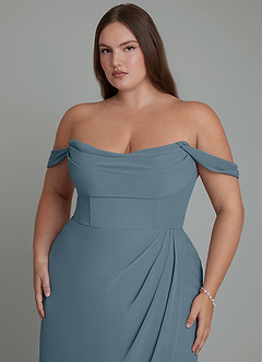 Azazie Johana Bridesmaid Dresses Twilight Mermaid Off the Shoulder Chiffon Convertible Dress image11