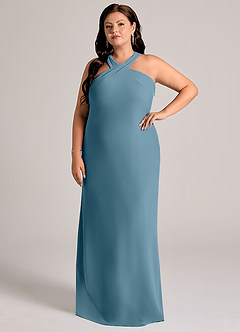 Azazie Doretta Bridesmaid Dresses Bermuda Mermaid Pleated Chiffon Dress image8