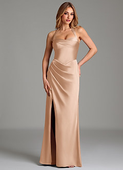 Azazie Serenity Bridesmaid Dresses English Rose Mermaid Sweetheart Neckline Stretch Satin Dress image1