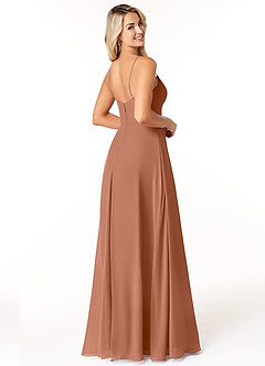 Azazie Moira Bridesmaid Dresses Bronzer A-Line Scoop Chiffon Dress image5