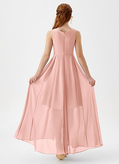 Azazie Lizette Junior Rosette A-Line Pleated Chiffon Dress image5