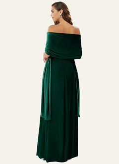 front Scialle in velluto colorato coordinato