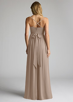 Azazie Llana Maternity Bridesmaid Dresses A-Line Chiffon Floor-Length Dress image4