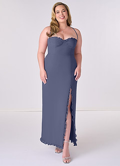 Barbie ♥ Azazie Bridesmaid Dresses Stormy Sheath Corset Chiffon Dress image6