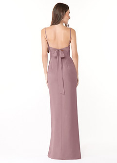 Azazie Mai Bridesmaid Dresses Dusty Rose Sheath Pleated Chiffon Dress image2