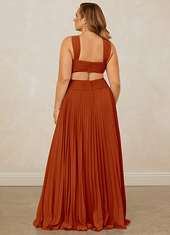 Christian Siriano Bridal for Azazie 1009 Brautjungfernkleider A-Linie Plissee Chiffon Kleid Paprika image15