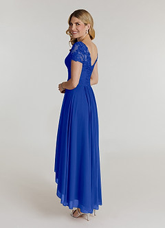 Azazie Thais Kleider für die Brautmutter A-Linie Spitze Chiffon Kleid Königsblau image4