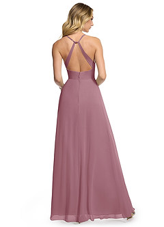 Azazie Davis Bridesmaid Dresses Vintage Mauve A-Line V-Neck Chiffon Dress image5