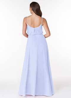 Azazie Lupe Bridesmaid Dresses Lavender A-Line Scoop Blouson Chiffon Dress image2