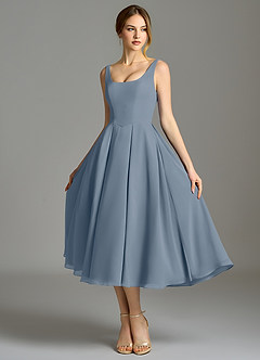 Azazie Amalie Bridesmaid Dresses Twilight A-Line Pleated Chiffon Dress image6