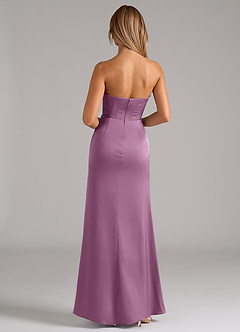 Azazie Johana Bridesmaid Dresses Wisteria Mermaid Off the Shoulder Stretch Satin Convertible Dress image7
