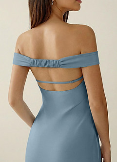 Gwendonme Powder Blue Satin Crystal Linen Prom Dress image6