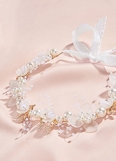front Princess Style Blommig Pearl Head Crown