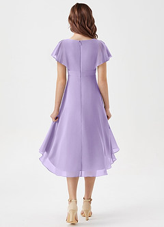 Azazie Graciela Junior Lilac A-Line Pleated Chiffon Dress image2