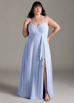 Azazie Akita Bridesmaid Dresses Ice A-Line Chiffon Dress image5
