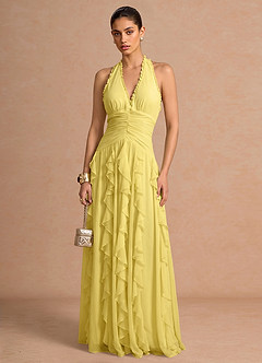 Sylvie Pastel Yellow Maxi Dress image5