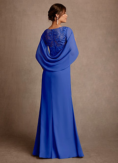 Azazie Santa Clara Mother of the Bride Dresses Royal Blue A-Line Lace Dress image2